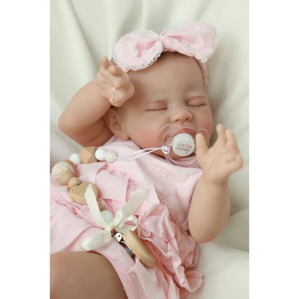 🆕20inch Soft Cloth Body Newborn Baby Doll Poseable Limbs Sleeping Doll Ava Girl